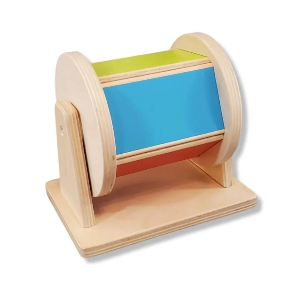 Lovevery Montessori Wooden Spinning Drum Multicolor